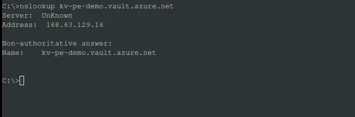 DNS resolution failure when accessing key vault behind private endpoint with disabled fallback to Internet