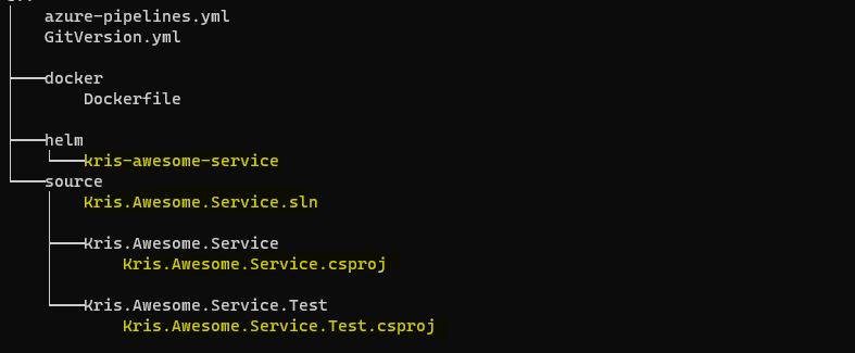 Screenshot for ASP.NET Core Web API dotnet new command result